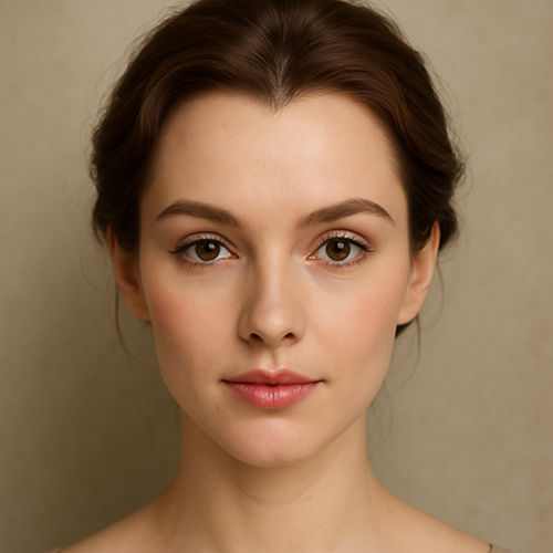 twarz w kształcie serca